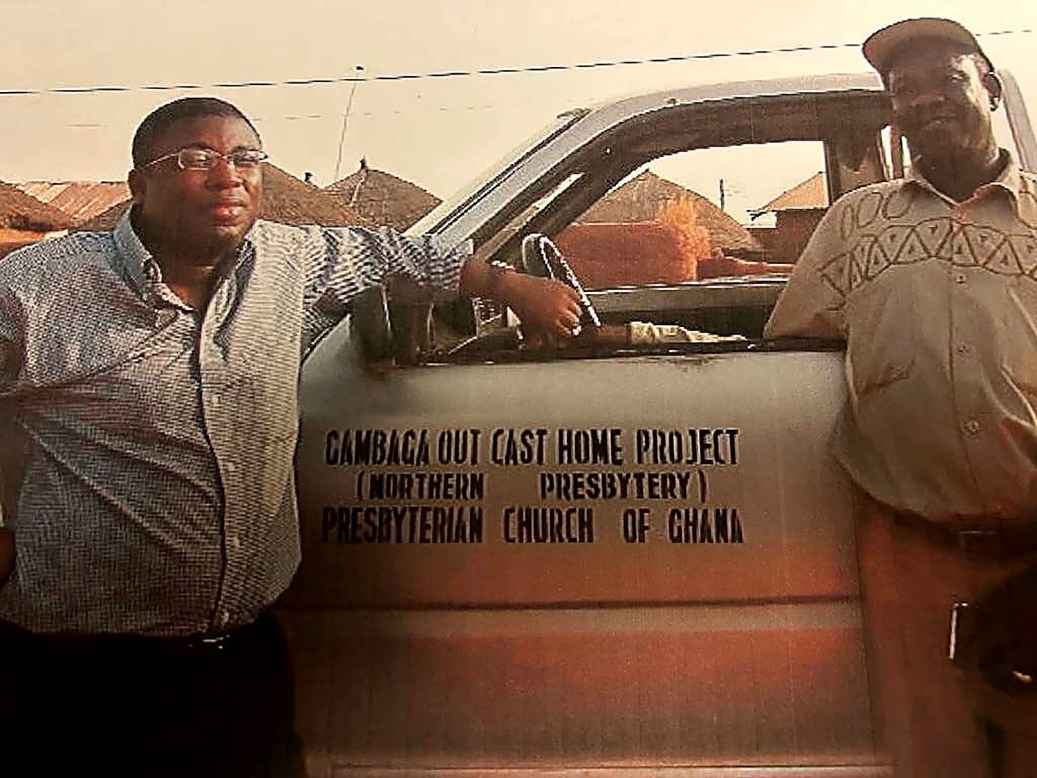 Professor Adinkrah with a staff of the GO HOME (Witches) Project in Gambaga, 2004